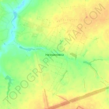 Топографическая карта Незнановка, высота, рельеф