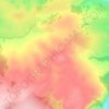 Топографическая карта Долина р. Уруп, высота, рельеф
