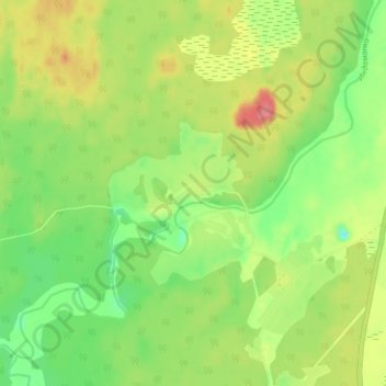 Топографическая карта Большая Чаготма, высота, рельеф
