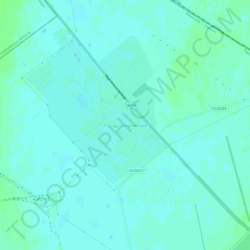 Топографическая карта Посад-Покровское, высота, рельеф