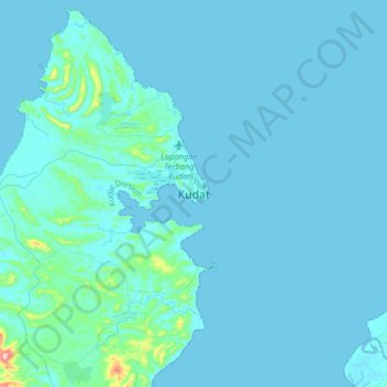 Топографическая карта 古达, высота, рельеф