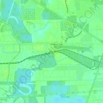 Топографическая карта Duke, высота, рельеф