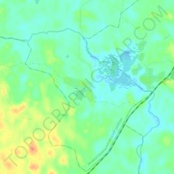 Топографическая карта Мошино, высота, рельеф
