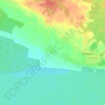 Топографическая карта Тарасьево, высота, рельеф