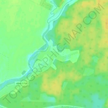 Топографическая карта Губарёво, высота, рельеф