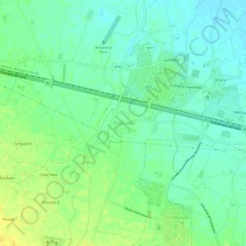 Топографическая карта Priorato, высота, рельеф