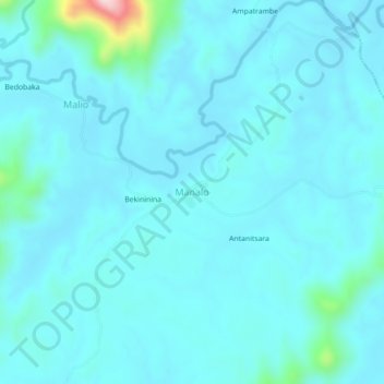 Топографическая карта Manalo, высота, рельеф