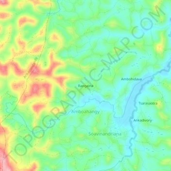 Топографическая карта Rangaina, высота, рельеф