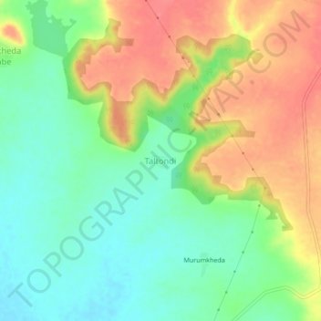 Топографическая карта Taltondi, высота, рельеф
