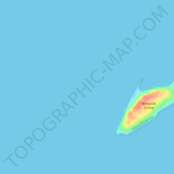 Топографическая карта Hallo Bay, высота, рельеф