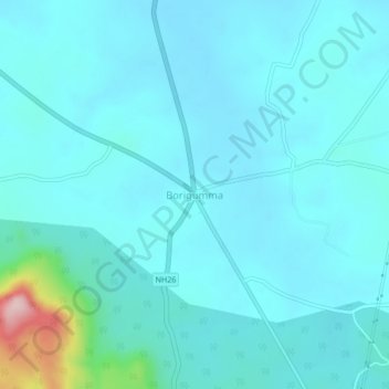Топографическая карта Borigumma, высота, рельеф