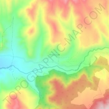 Топографическая карта Hırkatepe, высота, рельеф