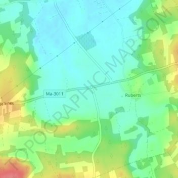 Топографическая карта Judí, высота, рельеф
