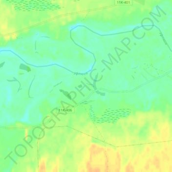 Топографическая карта Погореловская, высота, рельеф