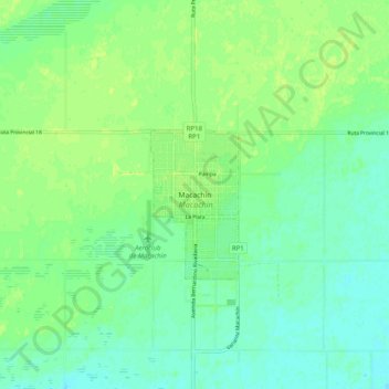 Топографическая карта Macachín, высота, рельеф