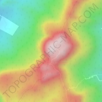 Топографическая карта Pedra da Rajada, высота, рельеф