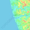 Топографическая карта Mangaluru, высота, рельеф