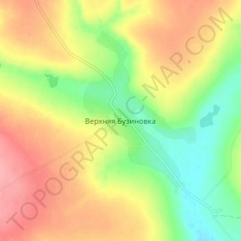 Топографическая карта Верхняя Бузиновка, высота, рельеф