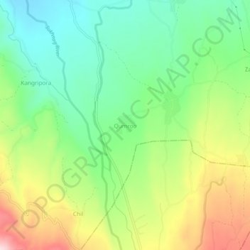 Топографическая карта Qumroo, высота, рельеф