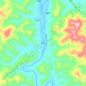 Топографическая карта Xincun, высота, рельеф