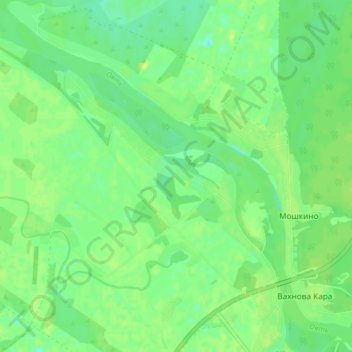 Топографическая карта Коростелёво, высота, рельеф