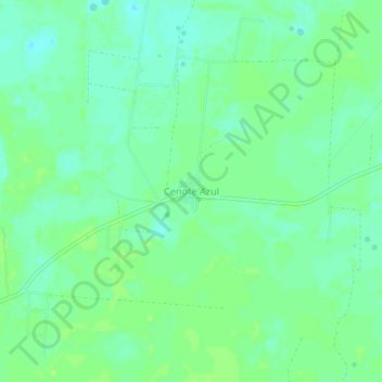 Топографическая карта Cenote Azul, высота, рельеф
