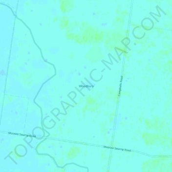 Топографическая карта Woodbury, высота, рельеф