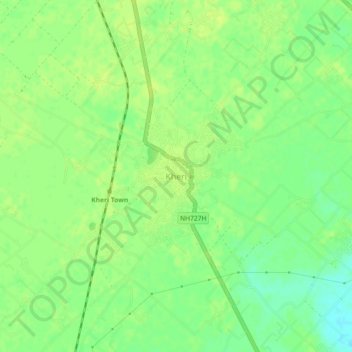 Топографическая карта Kheri, высота, рельеф