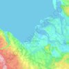 Топографическая карта Ягры, высота, рельеф