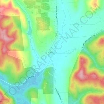 Топографическая карта Lorane, высота, рельеф