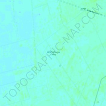 Топографическая карта Colonia Santa Elena, высота, рельеф