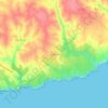 Топографическая карта Caramujeira, высота, рельеф