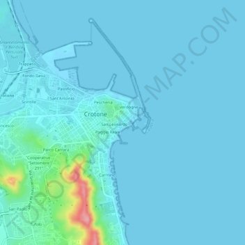 Топографическая карта Marina, высота, рельеф