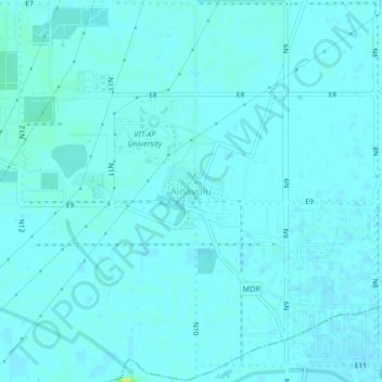 Топографическая карта Ainavolu, высота, рельеф