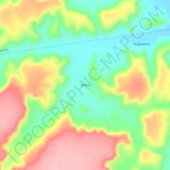 Топографическая карта Mata, высота, рельеф