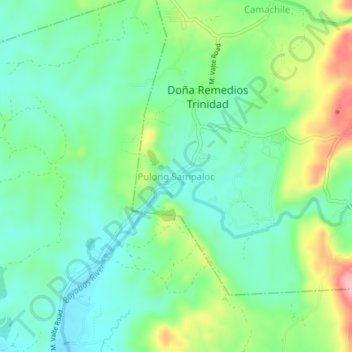 Топографическая карта Pulong Sampaloc, высота, рельеф