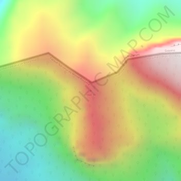 Топографическая карта Mount Appakaima, высота, рельеф