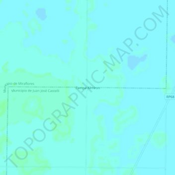 Топографическая карта Pampa Almiron, высота, рельеф
