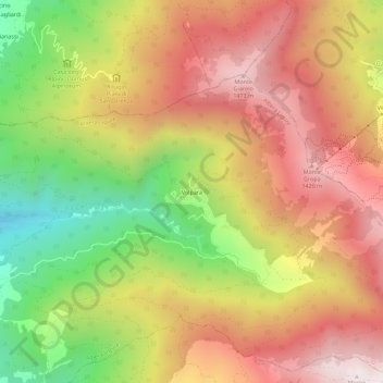 Топографическая карта Volpara, высота, рельеф