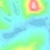 Топографическая карта Южно-Пакыяшская возвышенность, высота, рельеф