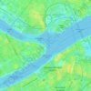 Топографическая карта Стрелка Васильевского острова, высота, рельеф