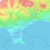 Топографическая карта Λεμεσός, высота, рельеф