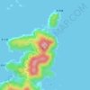 Топографическая карта 鷲ヶ岳, высота, рельеф