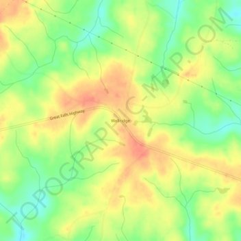 Топографическая карта Wellridge, высота, рельеф
