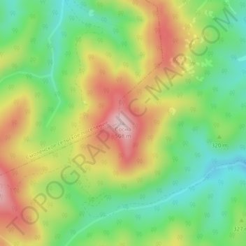 Топографическая карта Сосна, высота, рельеф