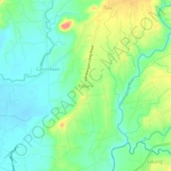 Топографическая карта Reparo, высота, рельеф