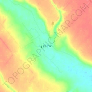 Топографическая карта Булгаково, высота, рельеф
