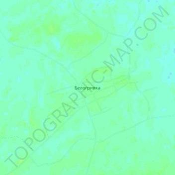Топографическая карта Белогривка, высота, рельеф