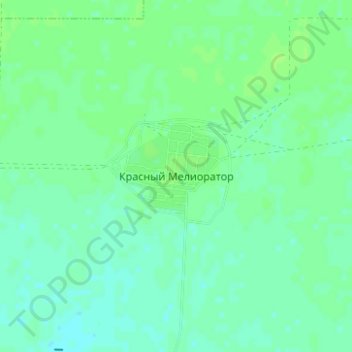 Топографическая карта Красный Мелиоратор, высота, рельеф