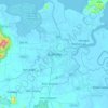 Топографическая карта Кучинг, высота, рельеф